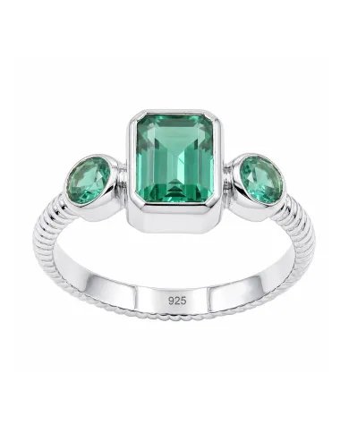 Emerald Ring in 925 Sterling Silver – Elegant Handmade Jewelry