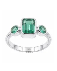 Ruby Solitaire Ring Gold-Plated 925 Sterling Silver Handmade Jewelry