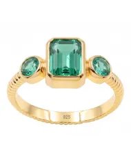 Emerald Ring in 925 Sterling Silver – Elegant Handmade Jewelry