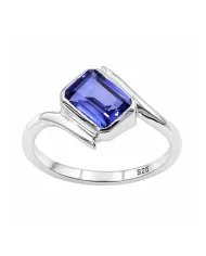 925 Sterling Silver Tanzanite Ring Handmade Gemstone Jewelry for Her