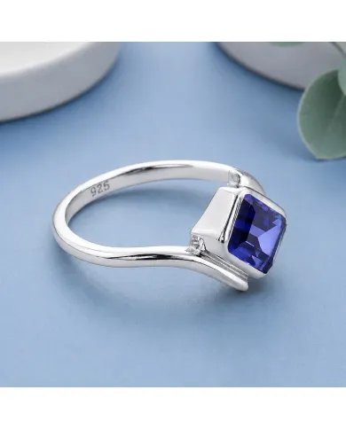 925 Sterling Silver Tanzanite Ring Handmade Gemstone Jewelry for Her