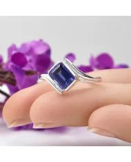 925 Sterling Silver Tanzanite Ring Handmade Gemstone Jewelry for Her