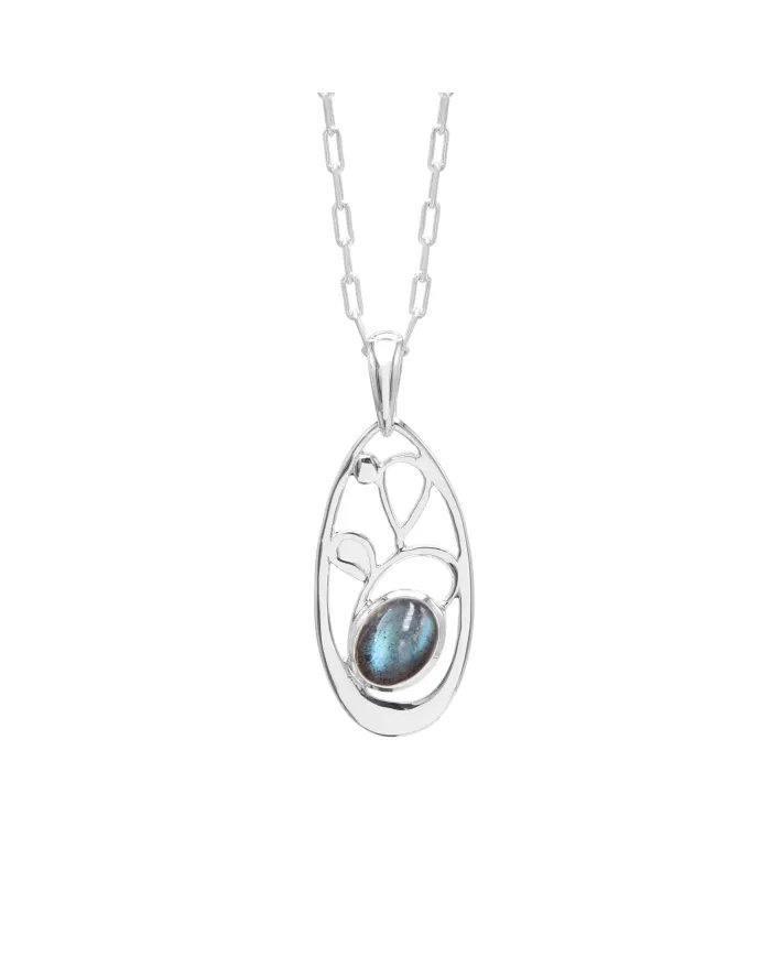Labradorite Gemstone 925 Silver Necklace - Women's Jewelry