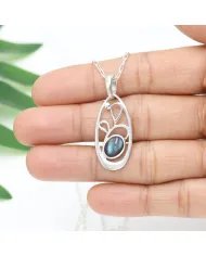 Labradorite Gemstone 925 Silver Necklace - Women's Jewelry