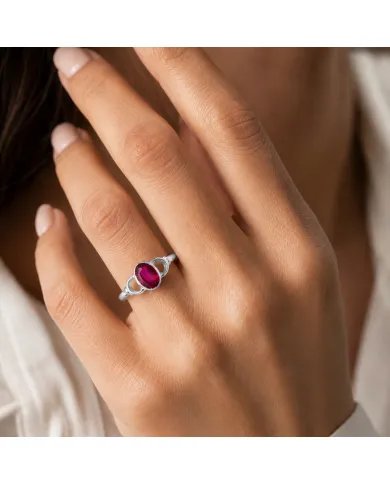 Ruby Ring in 925 Sterling Silver – Handmade Gemstone Jewelry for Her