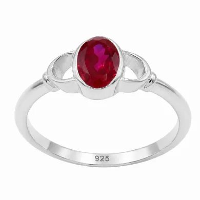 Ruby Ring in 925 Sterling Silver – Handmade Gemstone Jewelry for Her