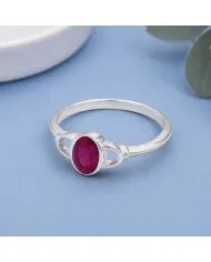 Ruby Ring in 925 Sterling Silver – Handmade Gemstone Jewelry for Her