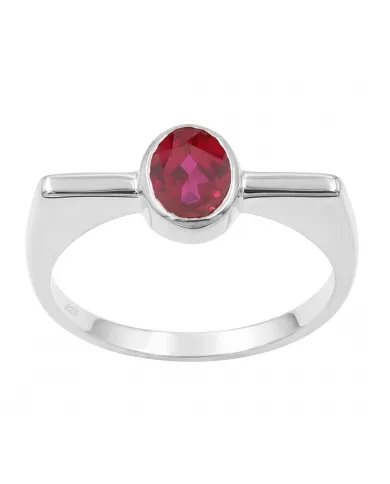 Elegant 925 Sterling Silver Ruby Gemstone Ring – Handmade Jewelry
