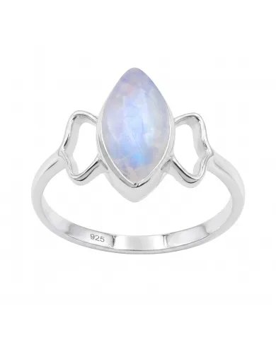 Marquise Moonstone Ring in 925 Sterling Silver | Handmade Jewelry