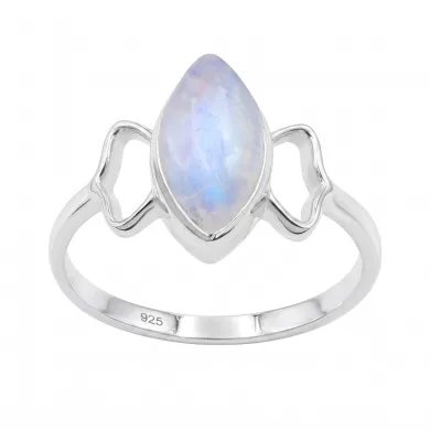 Marquise Moonstone Ring in 925 Sterling Silver | Handmade Jewelry
