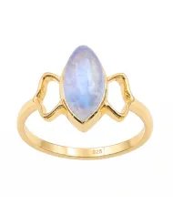 Marquise Moonstone Ring in 925 Sterling Silver | Handmade Jewelry