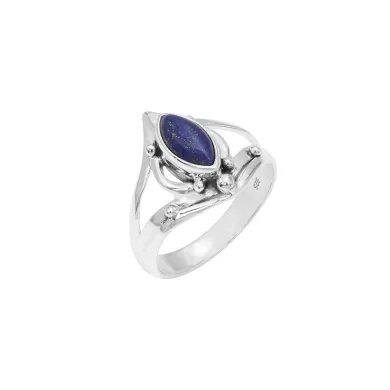 925 Sterling Silver Lapis Lazuli Ring | Handmade Statement Jewelry