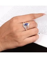 925 Sterling Silver Lapis Lazuli Ring | Handmade Statement Jewelry