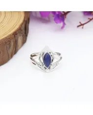 925 Sterling Silver Lapis Lazuli Ring | Handmade Statement Jewelry