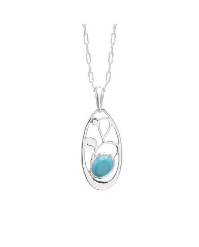 Arizona Turquoise Pendant | 925 Sterling Silver Handmade Jewelry