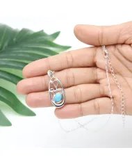 Arizona Turquoise Pendant | 925 Sterling Silver Handmade Jewelry