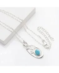 Arizona Turquoise Pendant | 925 Sterling Silver Handmade Jewelry