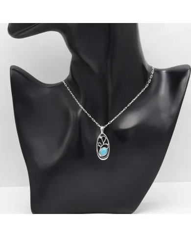 Arizona Turquoise Pendant | 925 Sterling Silver Handmade Jewelry