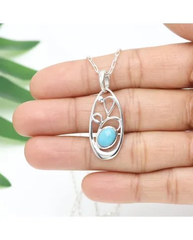 Arizona Turquoise Pendant | 925 Sterling Silver Handmade Jewelry