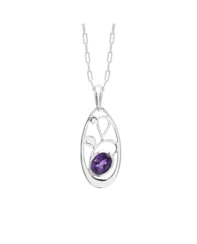 Amethyst Pendant in 925 Sterling Silver | Handmade Gemstone Jewelry