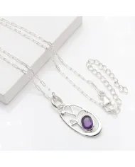 Amethyst Pendant in 925 Sterling Silver | Handmade Gemstone Jewelry