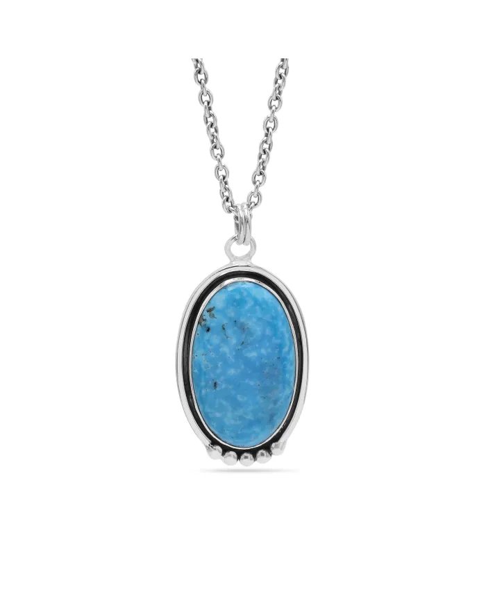 Arizona Turquoise Pendant in 925 Sterling Silver Handmade Jewelry
