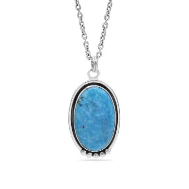 Arizona Turquoise Pendant in 925 Sterling Silver Handmade Jewelry