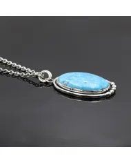 Arizona Turquoise Pendant in 925 Sterling Silver Handmade Jewelry