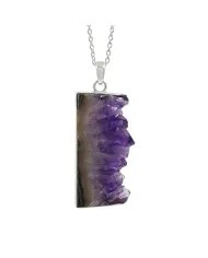 Amethyst Druzy Pendant 925 Sterling Silver Handmade Gemstone Gift