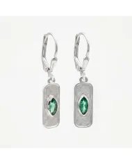 Emerald Earrings Marquise Cut - 925 Sterling Silver Handmade Jewelry