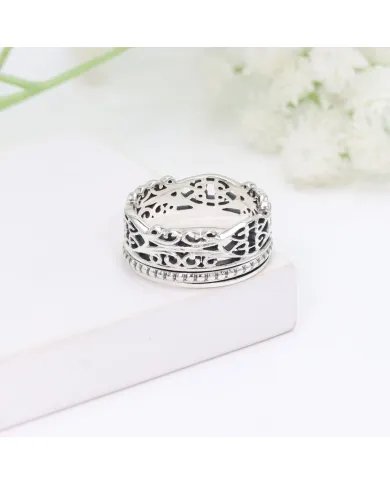 925 Sterling Silver Handmade Fidget Anxiety Thumb Band Spinner Ring