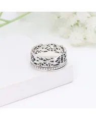 925 Sterling Silver Handmade Fidget Anxiety Thumb Band Spinner Ring