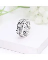 925 Sterling Silver Handmade Fidget Anxiety Thumb Band Spinner Ring