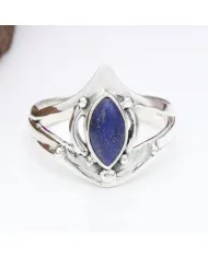 925 Sterling Silver Lapis Lazuli Ring | Handmade Statement Jewelry