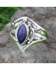 925 Sterling Silver Lapis Lazuli Ring | Handmade Statement Jewelry