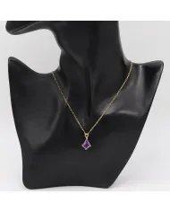Amethyst Pendant in Gold-Plated 925 Sterling Silver | Handmade Jewelry