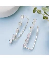 925 Sterling Silver Multi Gemstone Ear Cuff Earrings – Handmade Jewelry