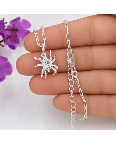 925 Sterling Silver Vintage Spider Pendant Retro Jewelry for Men and Women