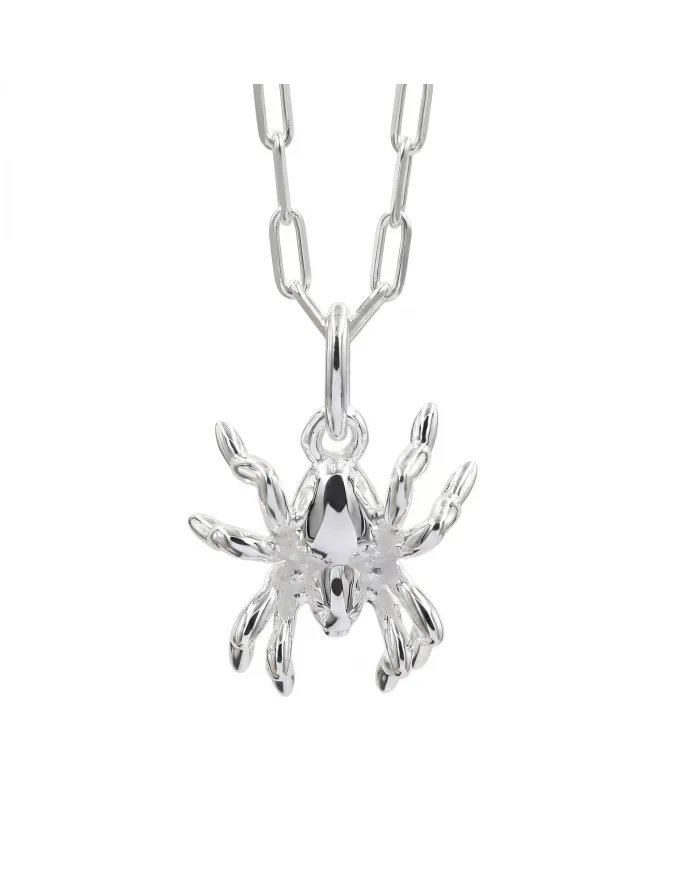 925 Sterling Silver Vintage Spider Pendant Retro Jewelry for Men and Women