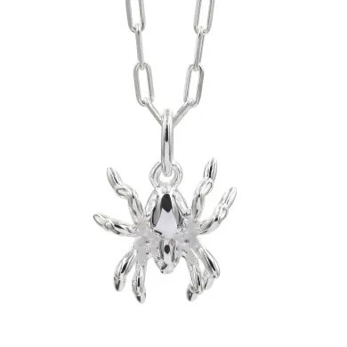 925 Sterling Silver Vintage Spider Pendant Retro Jewelry for Men and Women