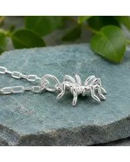 925 Sterling Silver Vintage Spider Pendant Retro Jewelry for Men and Women