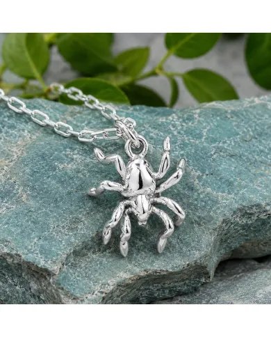 925 Sterling Silver Vintage Spider Pendant Retro Jewelry for Men and Women