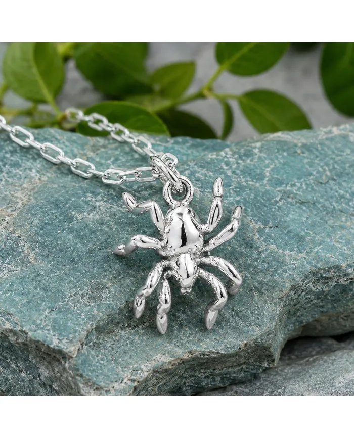 925 Sterling Silver Vintage Spider Pendant Retro Jewelry for Men and Women