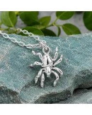 925 Sterling Silver Vintage Spider Pendant Retro Jewelry for Men and Women
