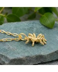 18K Gold Plated Vintage Spider Pendant Retro Jewelry for Men and Women