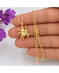 18K Gold Plated Vintage Spider Pendant Retro Jewelry for Men and Women