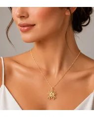 18K Gold Plated Vintage Spider Pendant Retro Jewelry for Men and Women