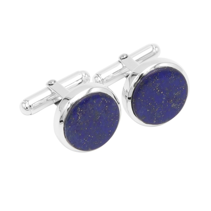 Lapis Lazuli Cufflinks, Sterling Silver Cufflinks, Groomsmen Cufflinks, Cufflinks for Men, Silver Tuxedo Studs, Wedding Cufflink