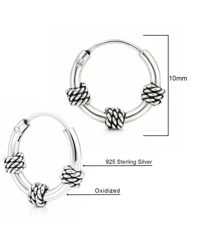 925 Sterling Silver Hoop Earrings | Handmade Minimalist Jewelry