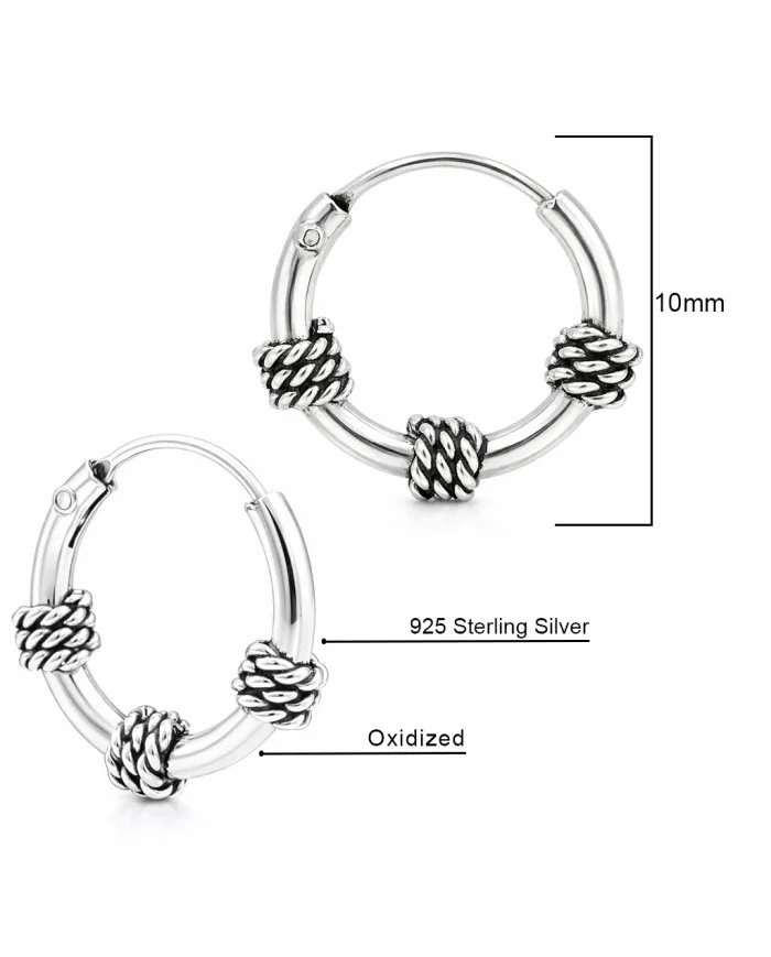 925 Sterling Silver Hoop Earrings | Handmade Minimalist Jewelry